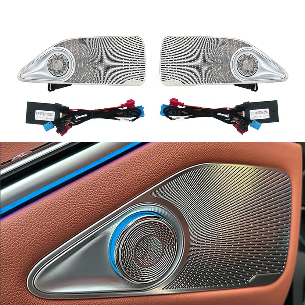 Rear Door Rotating Tweeter Speaker 64 Color Ambient Light for Mercedes S-class W223 S400L 450L Maybach S480