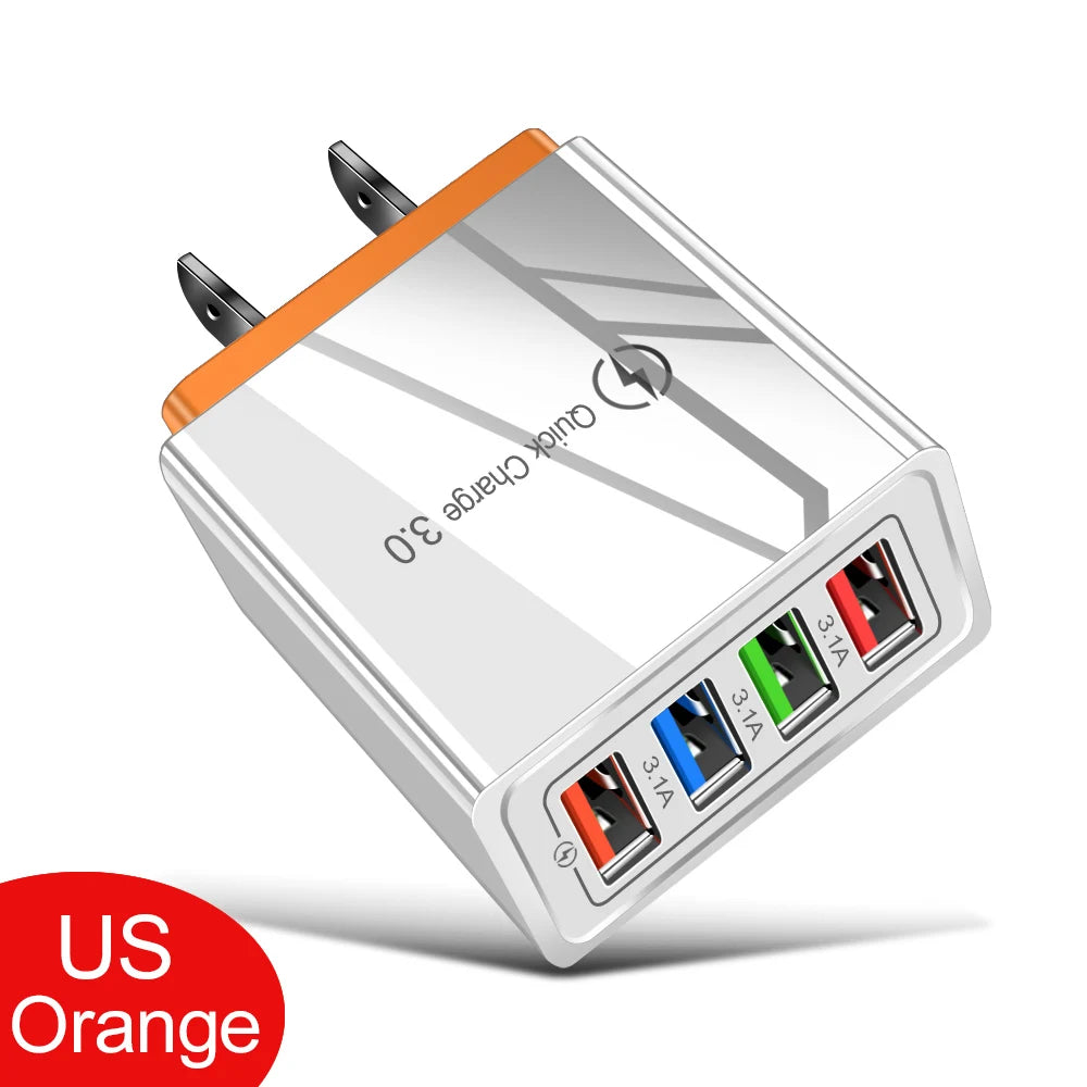 USB Charger 4 Port USB Quick Charge