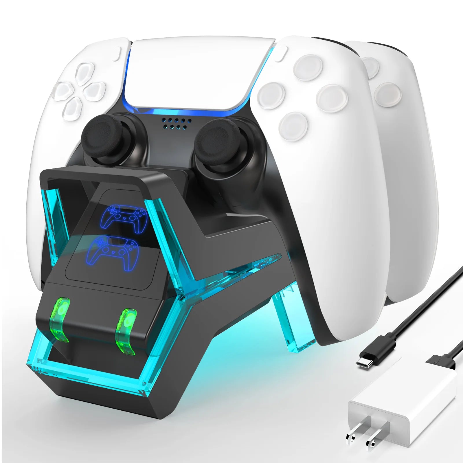 New Trend Ps5 Joystick Fast Charger Contacts Dual Dock
