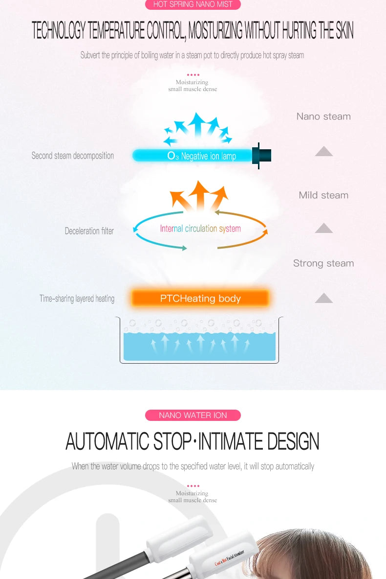 Nanometer Spray Facial Moisturizing Vaporizer Hot and Cold Spray
