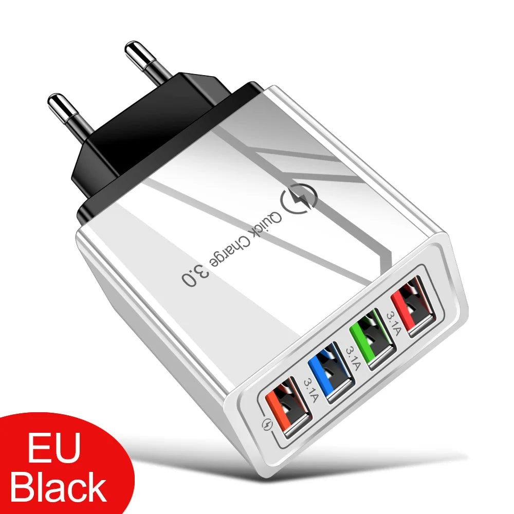 USB Charger 4 Port USB Quick Charge