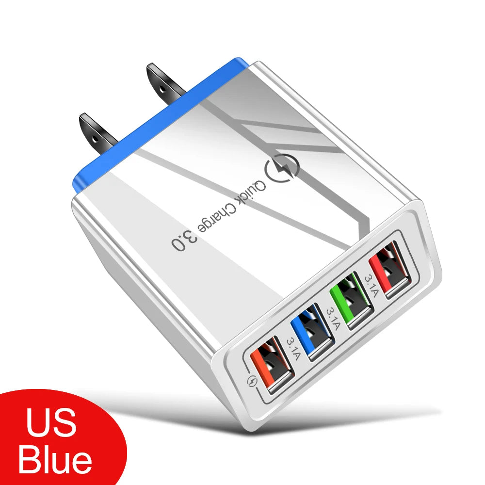 USB Charger 4 Port USB Quick Charge
