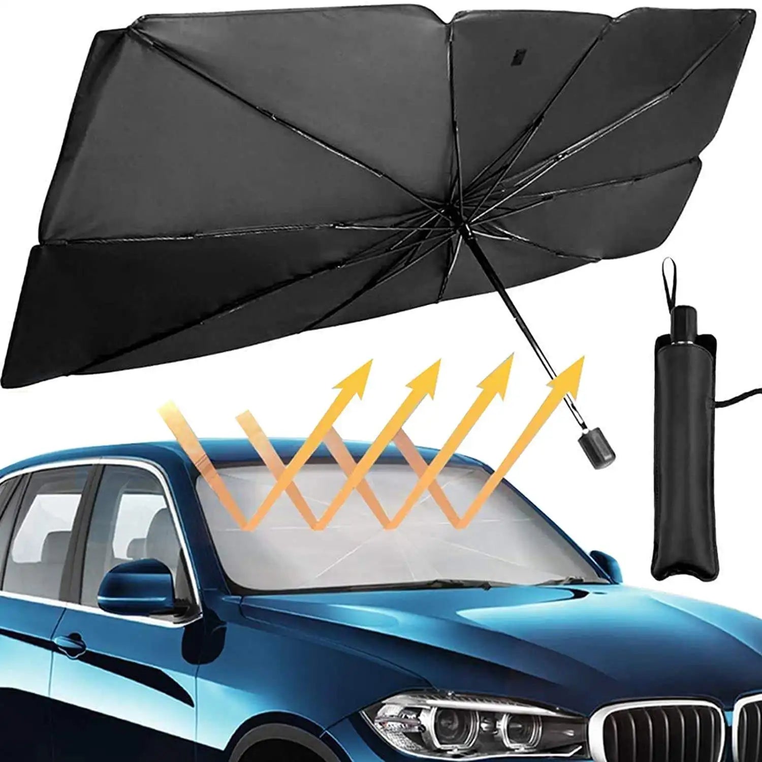 Factory Price Car Umbrella Automatic for Front Windshield Foldable Reflector Sun Shade Umbrella for Car