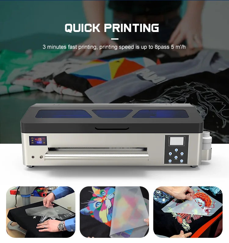 Goosam A3 1390 DTF Printers Direct to Garment Heat Transfer PET Film Dtf Printer CMYKW for T-shirt