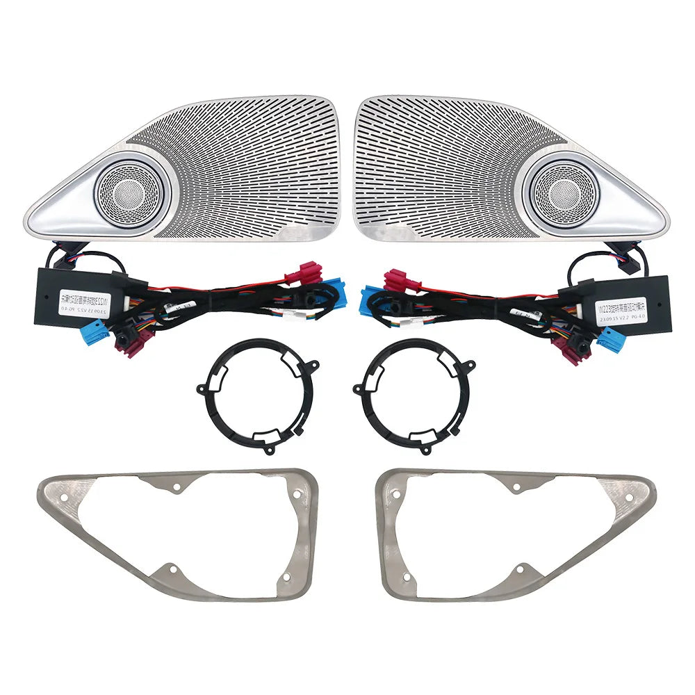 Rear Door Rotating Tweeter Speaker 64 Color Ambient Light for Mercedes S-class W223 S400L 450L Maybach S480