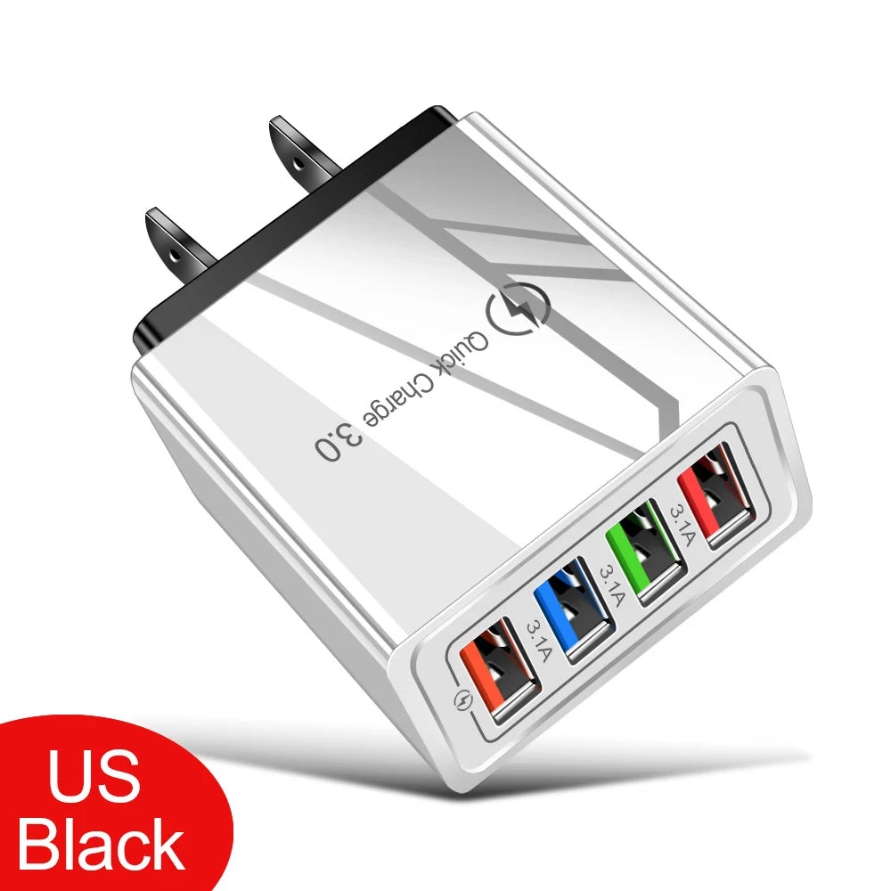 USB Charger 4 Port USB Quick Charge
