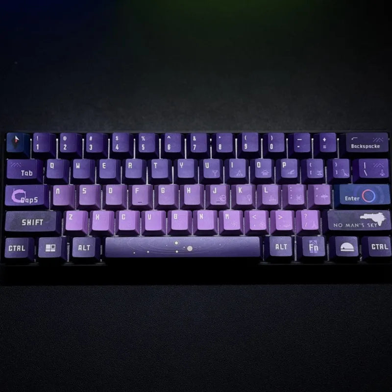 New Arrival No Man's Sk-y Keycaps 138 Keys Cherry Profile PBT Dye Subbed Keycap for Mechanical Keyboard With MX Switch