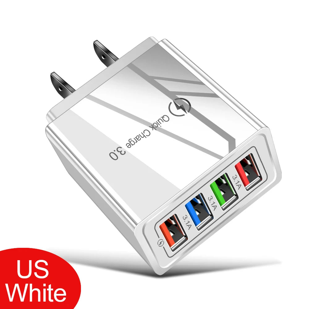 USB Charger 4 Port USB Quick Charge