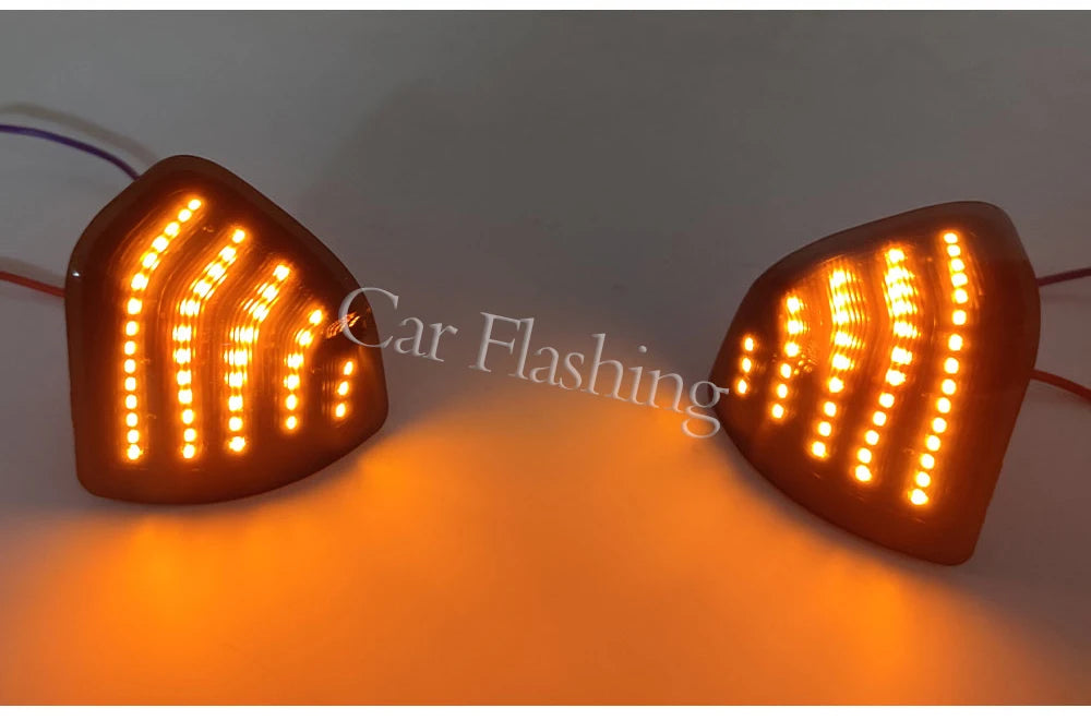 2Pcs For Dodge Ram 1500 2500 3500 Front Mirror Turn Signal Light Clear Smoke Lens Amber LED Side Mirror Turn Signal Lights