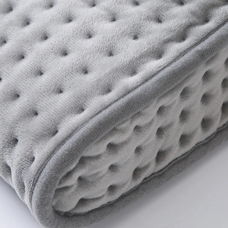 Soft Fleece Electric Heated Foot Warmer Auto-Off Feature Portable Household Bedroom Heater for Work Sleep Overheat Protection