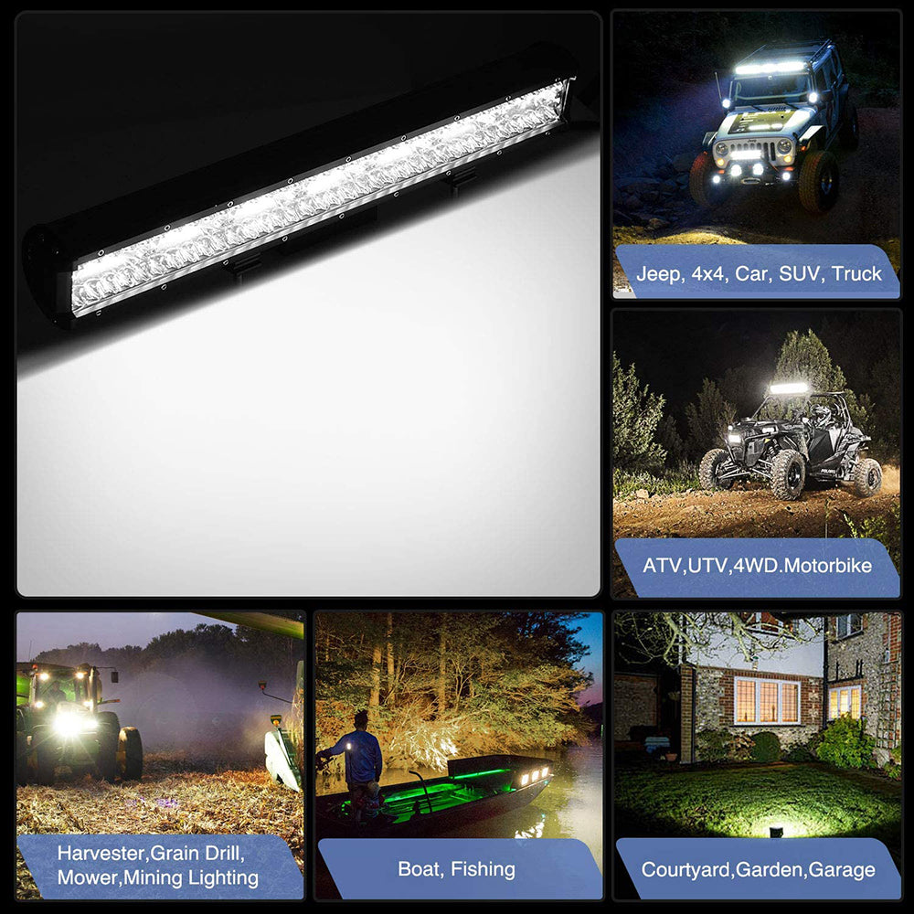 NLpearl 120W 420W 600W LED Bar Work Light for Tractor Boat Off-Road Truck Suv Atv Spot Flood Combo 12V 24V Led Working Lights