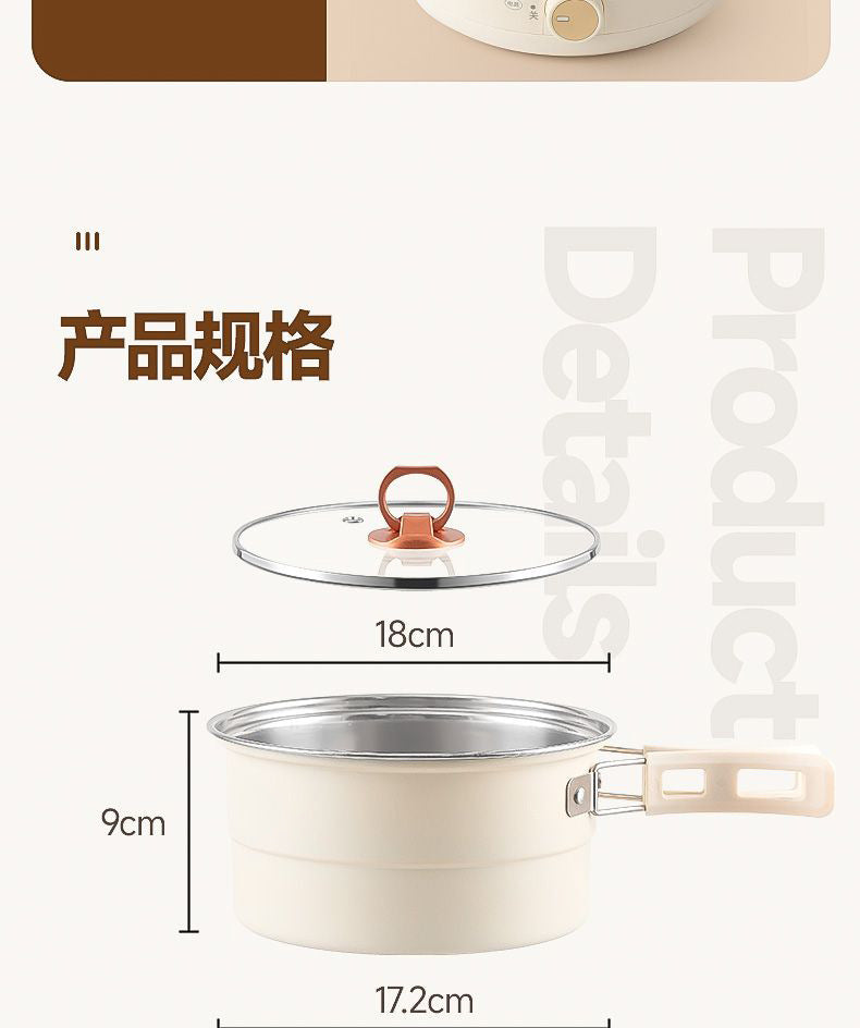 Electric Split Cooking Pot Foldable Multicooker Frying Pan Hotpot Steamer Rice Cooker Soup Maker Water Boiler Travel