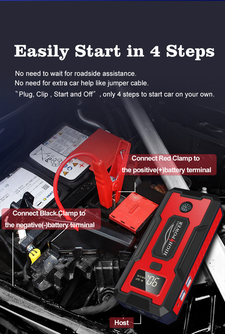 12V Power Bank 98000mAh Jumpstarter Auto Buster Emergency Booster Car Charger Jump Start Car Starting Device Battery