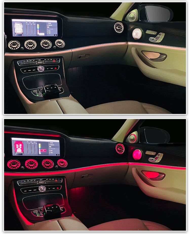 24 Mercedes-Benz E300L Luminous Turbine Air Outlet Ambience Light E260l Luminous Cover Ambience Light Rotate Treble