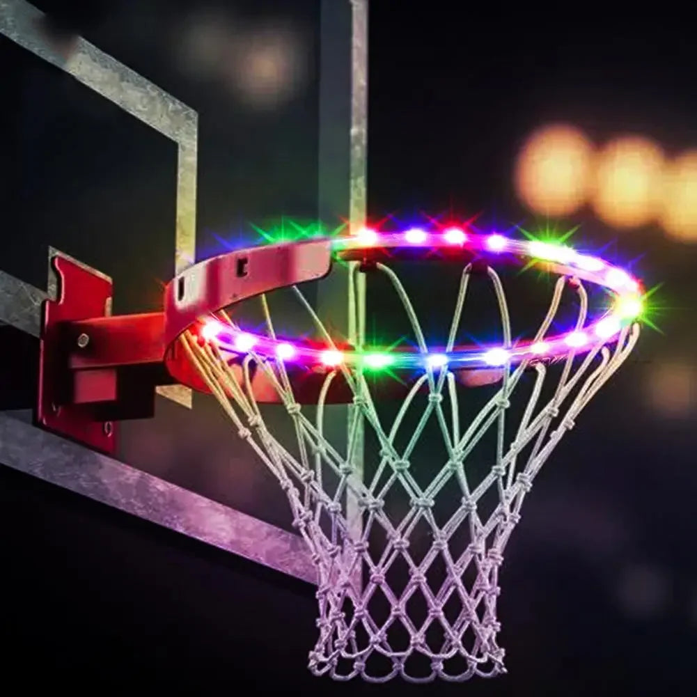 LED Basketball Hoop Rim Lights, Battery-powered Light Remote Control 16 Color Change by You Gift for Kid Play at Night, Outdoors