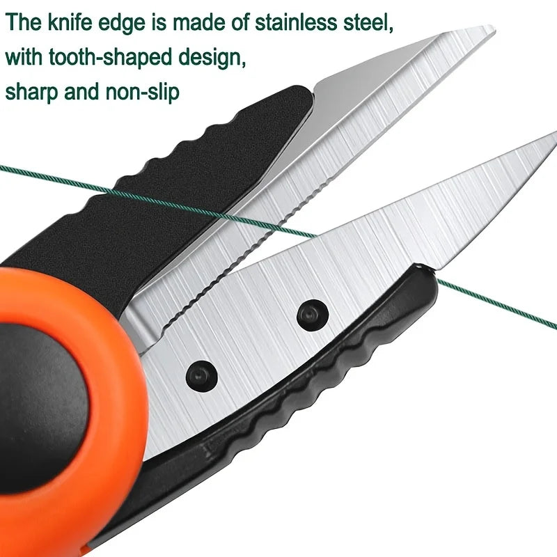 1pc Stainless Steel Fishing Scissors Foldable Fishing Line Cut Clipper Fish Use Scissors Accessories Fishing Gear Products