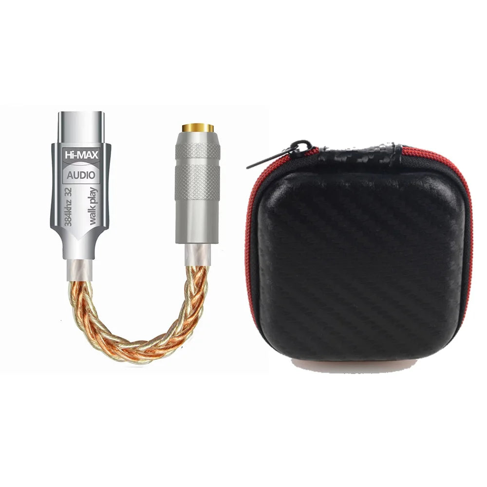 Enjoy premium sound quality with this Type-C to 3.5mm HiFi DAC earphone amplifier—USB-C audio decoder and AMP adapter for crystal-clear audio on the go!