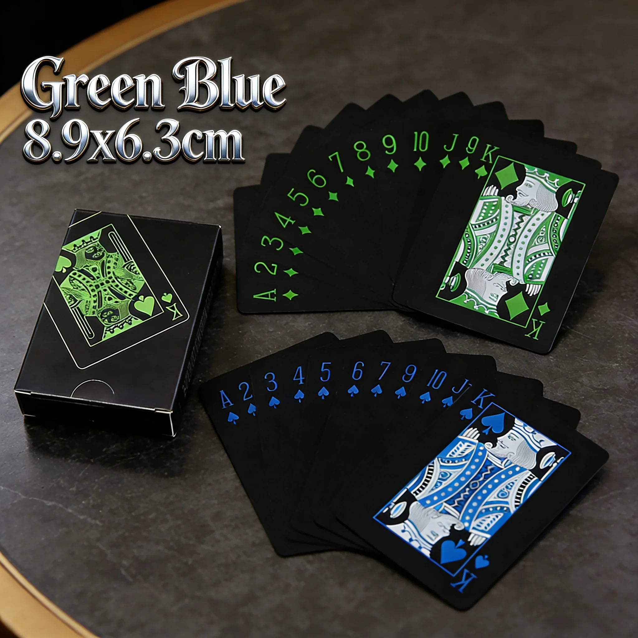 Playing Cards Game Poker Cards Board Child Kid Toy Waterproof Plastic PVC Black Blue Red Yellow Green Deck Card High-End Classy