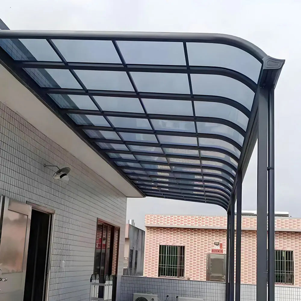 Waterproof Polycarbonate Canopy Door Window Awning Outdoor Sun Shade Rain Cover UV Protection Entrance Porch Patio Shelter