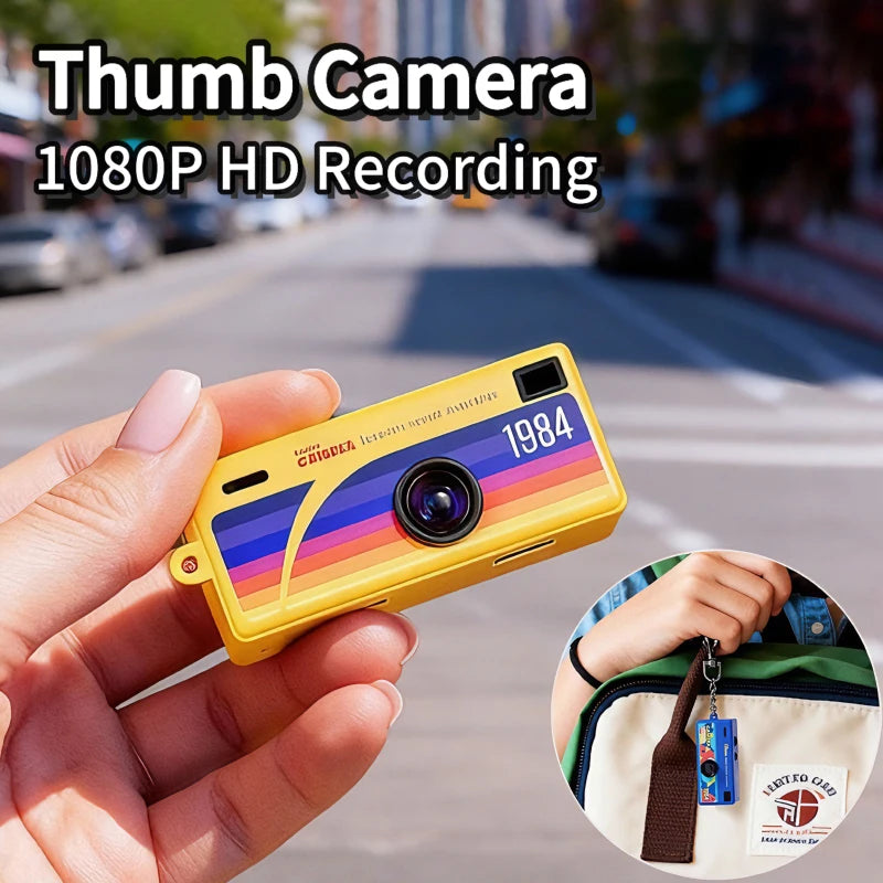 Retro Mini Keychain Thumb Camera 1080P