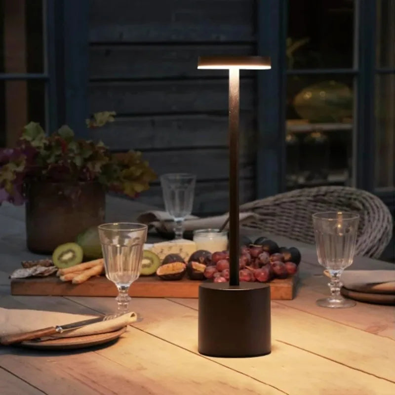 Portable LED Wireless Touch Desk Lamp Rechargeable Table Light 3 Colors Dimmable Bedside Creative Ambient Lamp for Room Decor