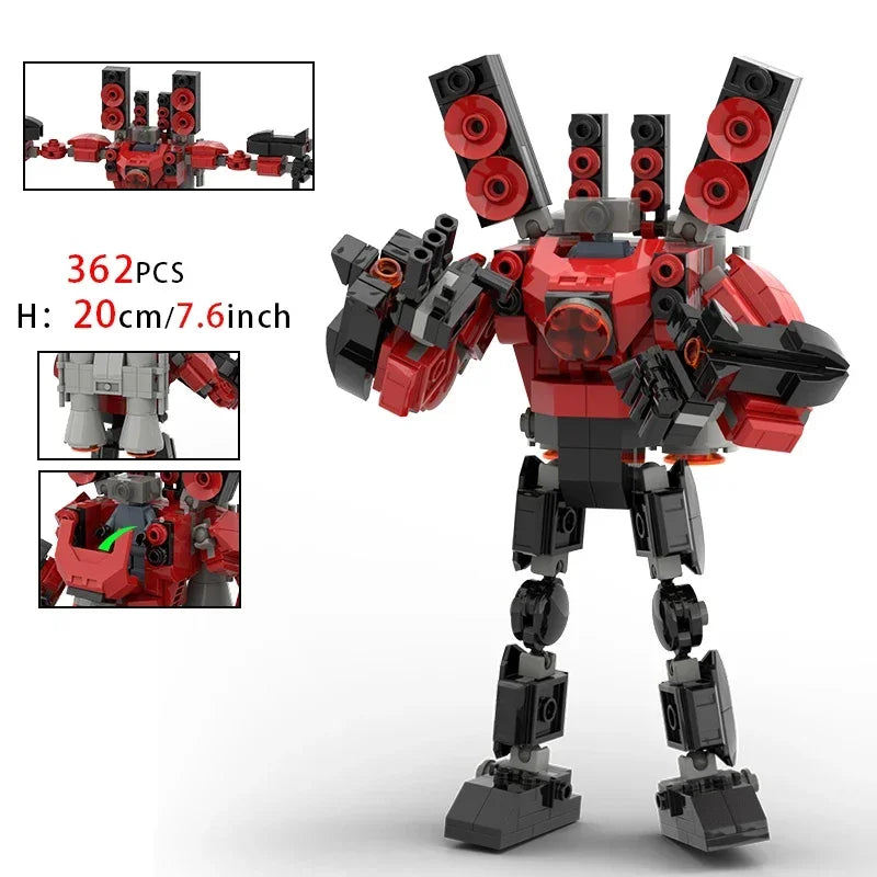 Moc Skibidi Toilet Action Figures Model Building Blocks Camerman Titan Speakerman Surveillance Man TVMan Boys Toys For Kids Gift
