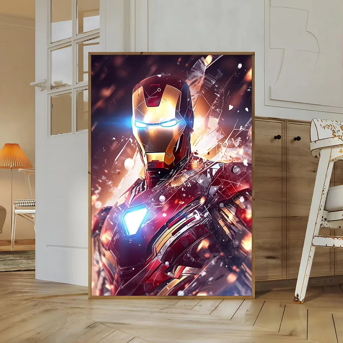 1PC frameless, Paintings Avengers Poster Print Marvel Movie Figures Decor Iron Man Wall Art Canvas Painting Superhero Kid