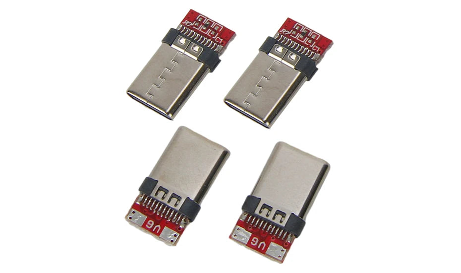 5Pcs TYPE C USB 3.1 24 Pin Male Plug Welding Connector Adapter with Housing Type-C Charging Plugs Data Cable Accessories Repair