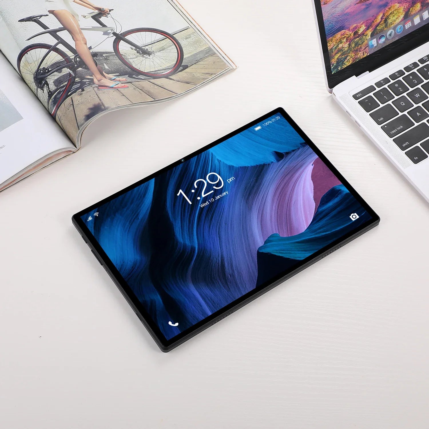 Stay connected and productive with this Android 13 tablet PC—featuring Wi-Fi, Bluetooth, 4GB RAM, 64GB storage, and dual SIM support for versatile use!