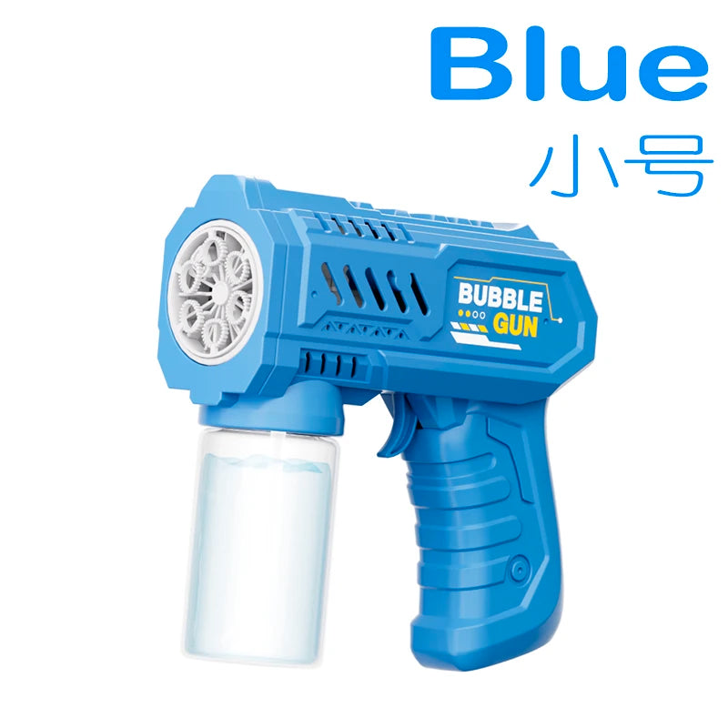 6 Holes Bubble Machine Electric Bubble Gun with Light  Automatic Bubble Blowing Toys Kids Soap Blower Summer Outdoor Game Toy