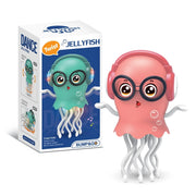 An electrically-powered crawling dancing jellyfish toy, an octopus with automatic obstacle sensor, intelligent LED lights and mu