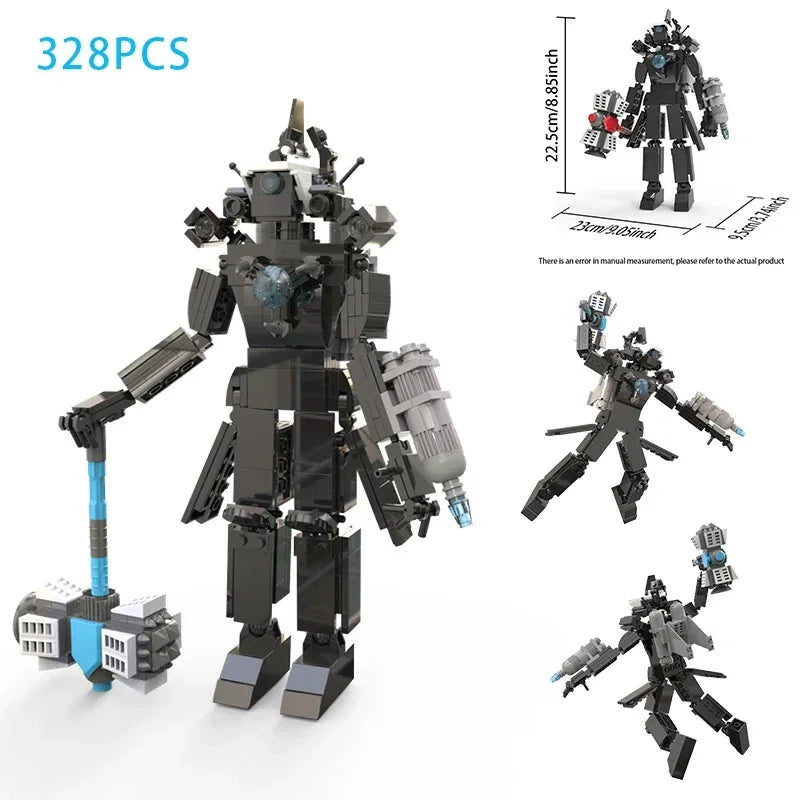 Moc Skibidi Toilet Action Figures Model Building Blocks Camerman Titan Speakerman Surveillance Man TVMan Boys Toys For Kids Gift