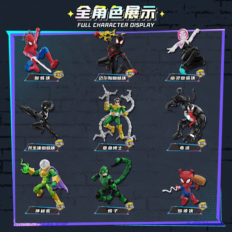 BLOKEES Spider-Man: Brand New Day‌ Gwen Stacy Venom‌ Doctor Octopus Miles Morales Hulk Anime Figure Model Blind Box Toys Gifts