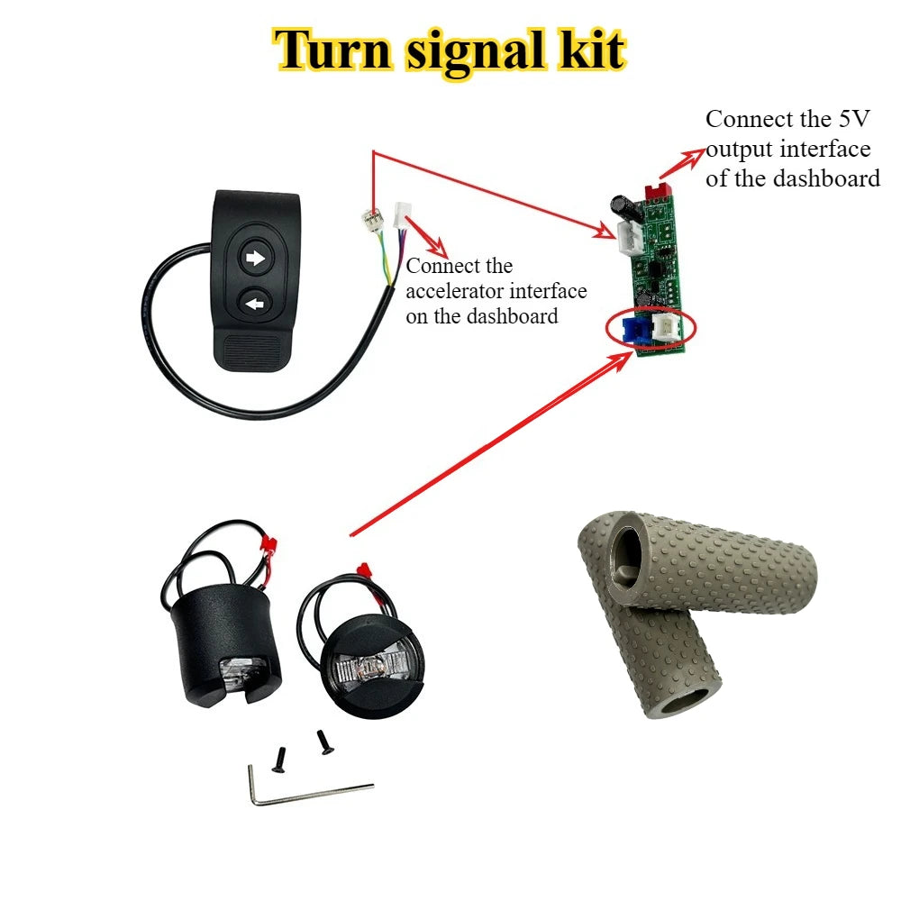 E-Scooter Controller Kit for 8.5-10" VOLPAM/HopCycle/Aovowheel/Maxshot/Hiboy/MAX, Turn Signal, Self-Learning, 25-58km/h