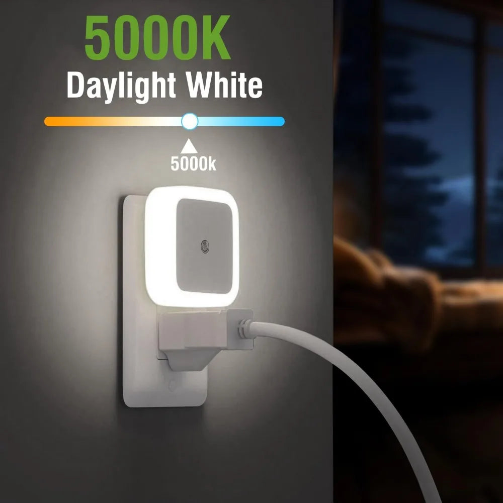 Light up your nights effortlessly with these LED night lights—plug-in design with dusk-to-dawn light sensor for automatic on/off convenience!