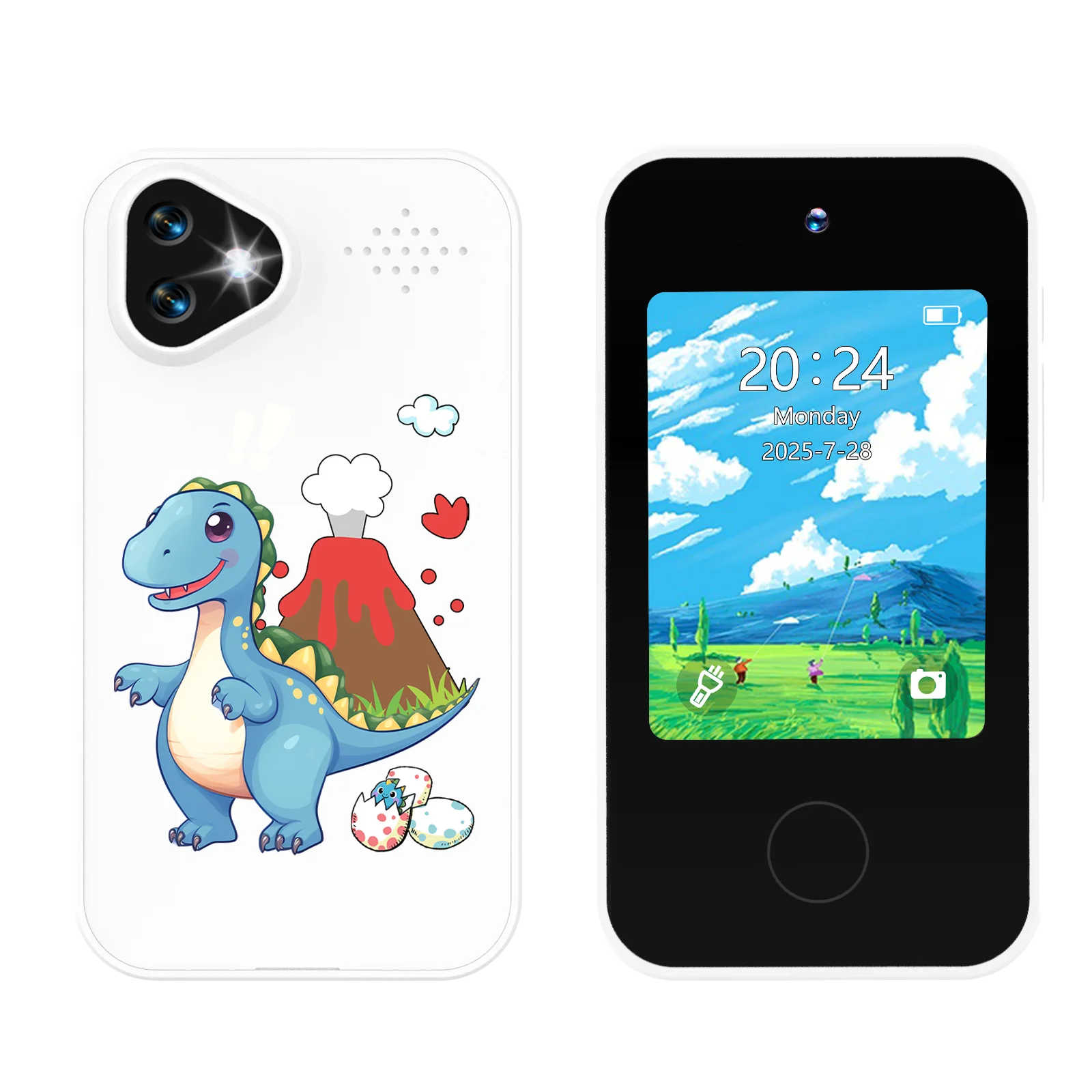 Kids Smart Phone Toy with Dual Camera Educational Games Music Player Safe Mode Best Birthday Gift HD 1080P Kids Camera Toys