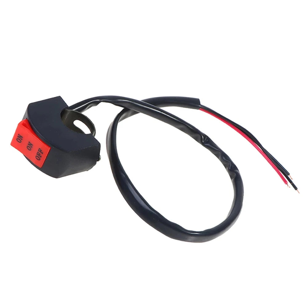 22mm LED Headlight Switch Far Near Three Line Motorcycle Handlebar Switch Button Used As ON/ON/OFF Switch For General Lights