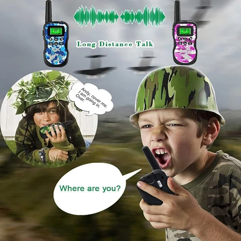3 PCS Kids Walkie Talkie, 3KM Long Range Wireless Intercom, Parent-Child Interaction Toy, Gift for Children (Batteries Required)