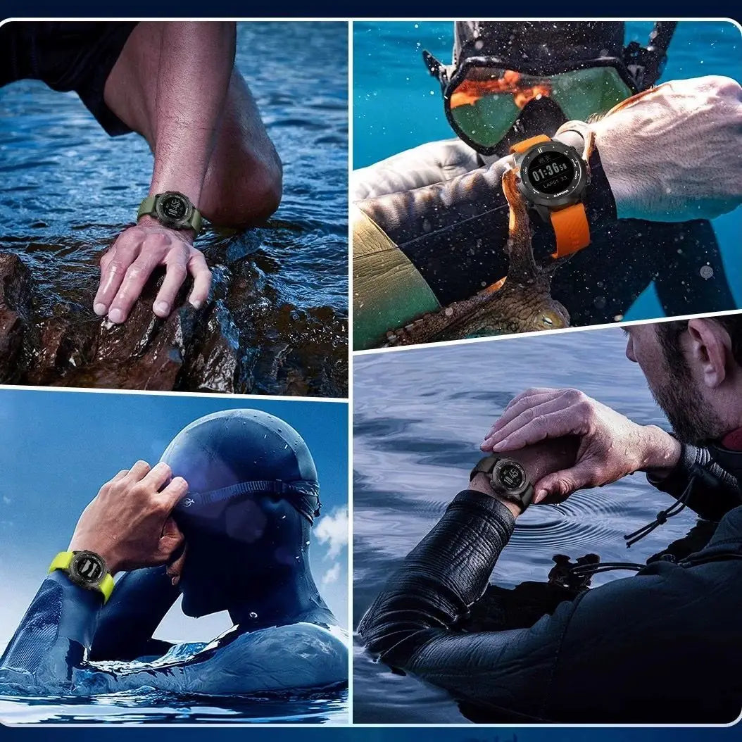 Genuine Professional Bluetooth Version Diving Computer Watch, 100 Meters Waterproof Safety Warning Electronic Compass