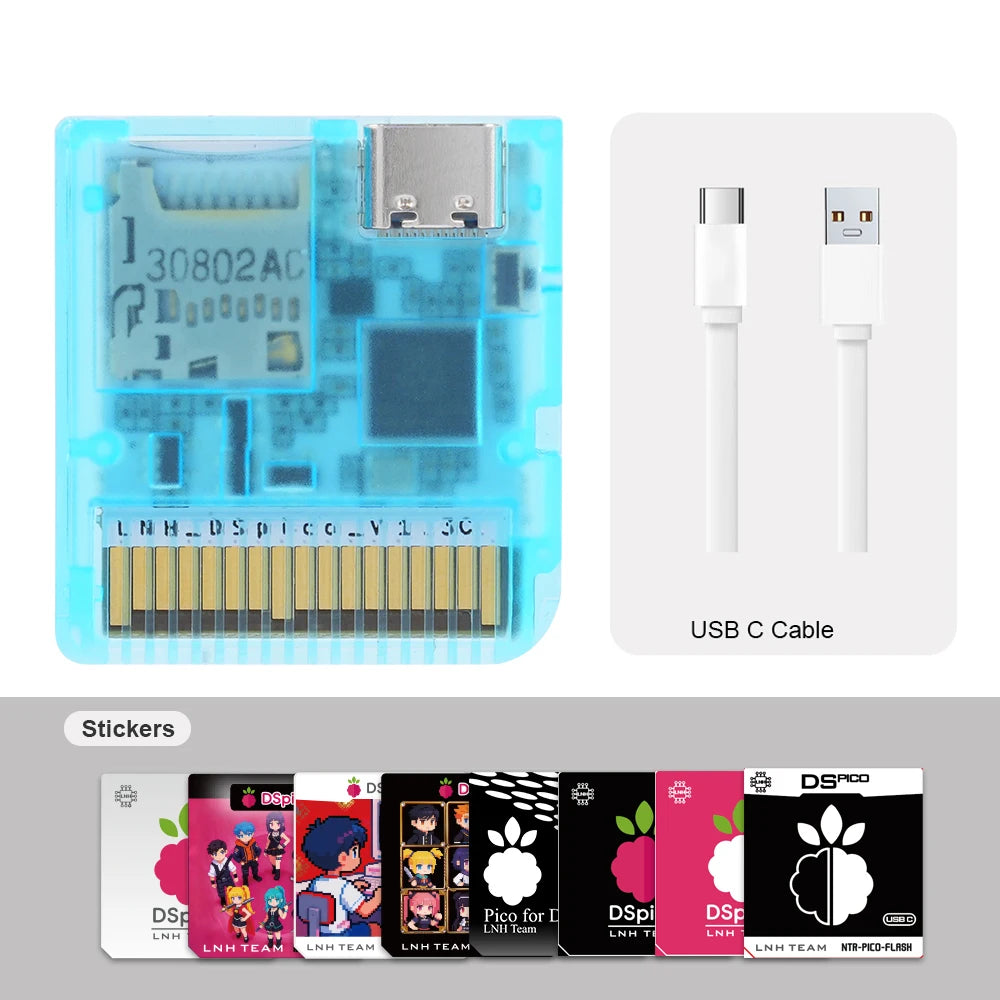 Chiscart  DSpico USB C Version Game Cartridge For NDS NDSL DSi 3DS Consoles