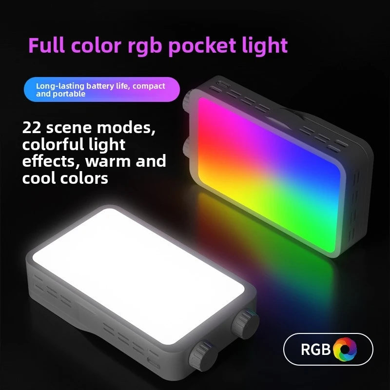 40W Mini Portable LED Fill Video Light with Built-In Rechargeable Battery Fill Light for Mobile Phone Charging PD