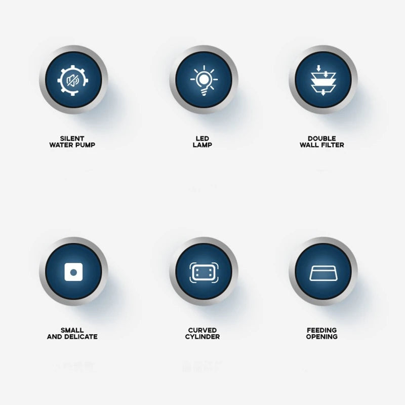 USB 5L Aquarium Fish Tank No Water Change Self-circulating Ecological Fish Tank with Slient Pump Led Lamp for Office Home