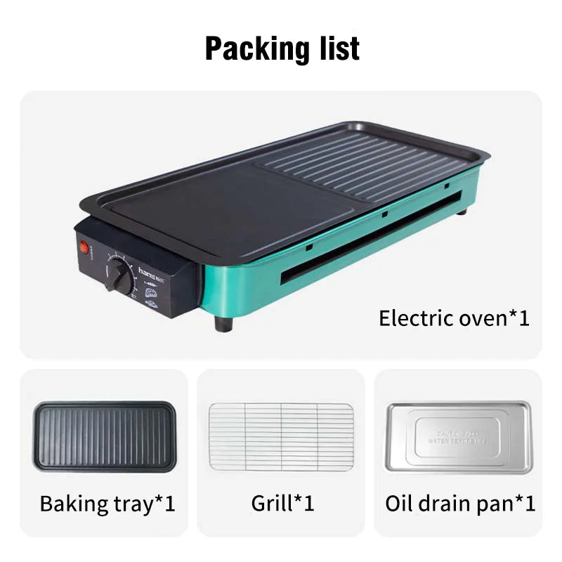 Multifunctional Electric Baking Tray Koekenpan Niet-Plakkerige Grill Geroosterde Pan Fornuis Barbecue Keuken Tool 220V
