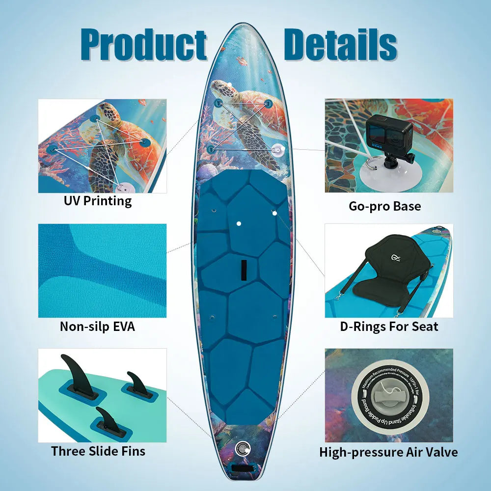 InnoExpo Stand Up Paddle Board Inflatable Surfboard Surf Sup Board Non-Slip Water Sport Paddleboard with Accessories