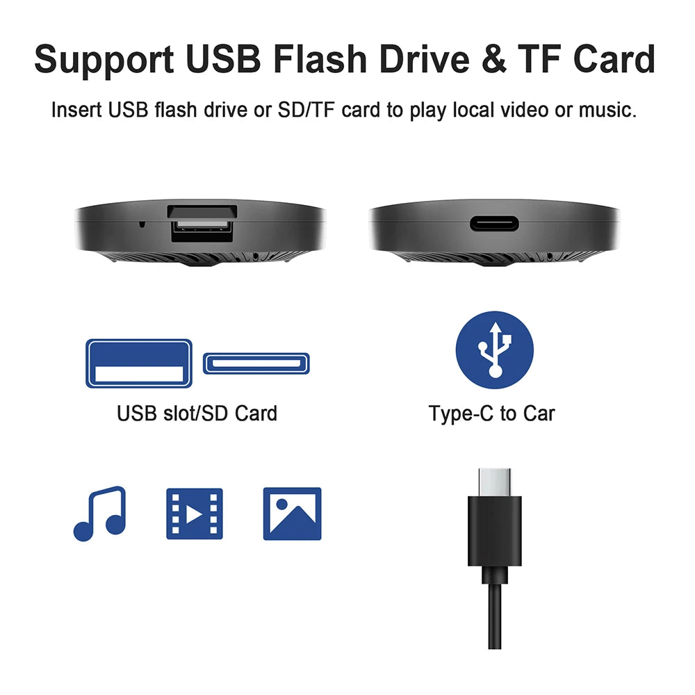 New Carplay Ai Box Wireless Android Auto Wireless Carplay Adapter TV Box For Netflix YouTube Car Intelligence Systems