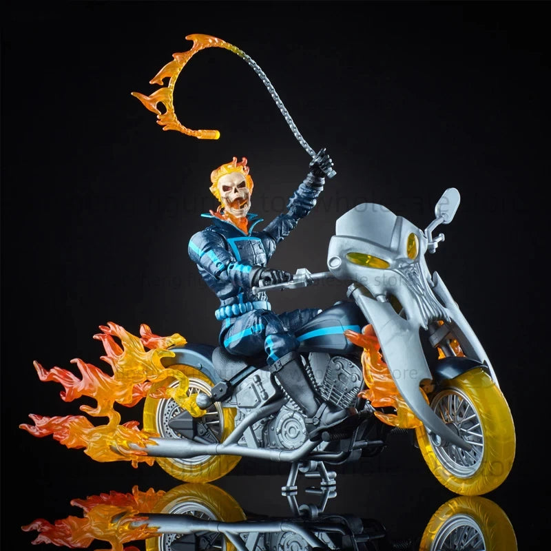 Hasbro Genuine Marvel Legends Punisher Ghost Rider Deadpool Wolverine Motorcycle Action Figure Model Toys for Boys Gifts