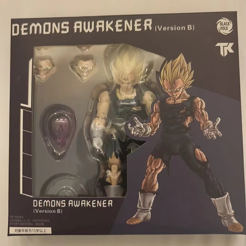  ﻿In stock Black Hole Toys & TK Super Saiyan SSJ Majin Vegeta Battle Damage Full Power anime Action Figure model toy gifts