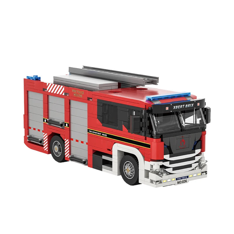 704PCS Fire Truck Building Blocks City Engineering Rescue Vehicle Model Bricks Educational DIY Toys Holiday Gifts For Teens