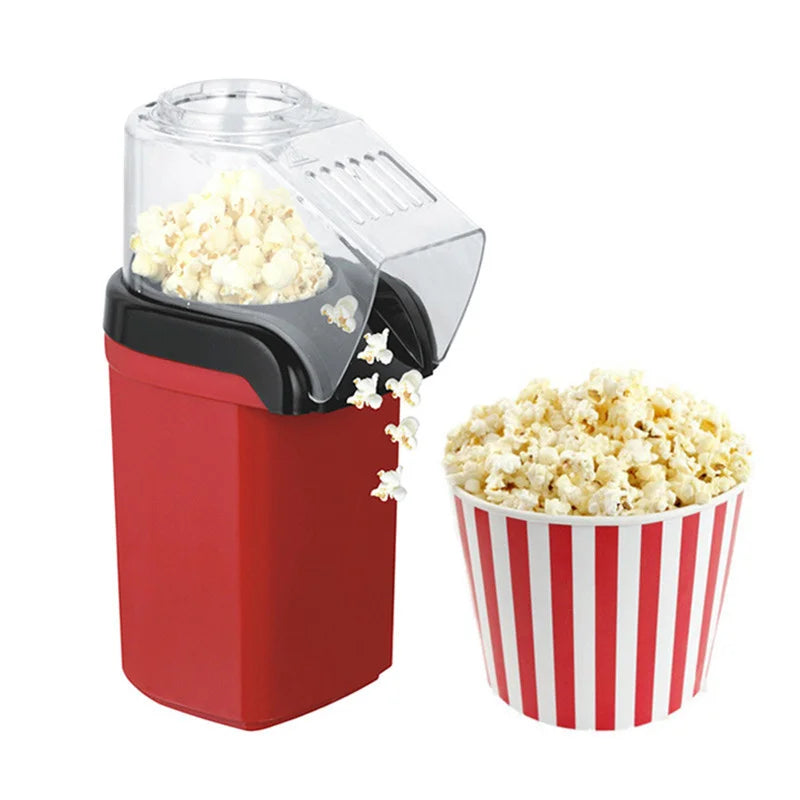 Indulge in quick and tasty snacks at home with this premium electric popcorn maker. The mini hot air corn popper features fast heating and a stylish design, making it perfect for convenient and delicious popcorn treats!