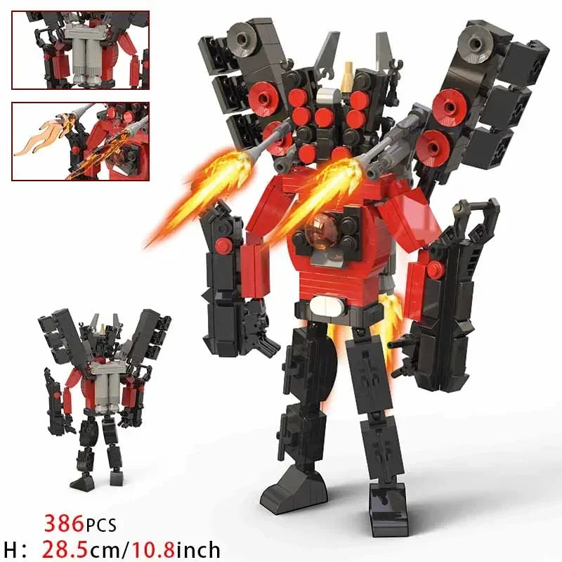 Moc Skibidi Toilet Action Figures Model Building Blocks Camerman Titan Speakerman Surveillance Man TVMan Boys Toys For Kids Gift